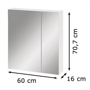 Produktbild für Spiegelschrank Schildmeyer Lorenz 134105, weiß