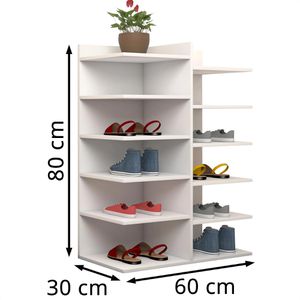 Produktbild für Schuhregal VCM Enosa, aus Holz