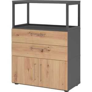 Kombischrank Hammerbacher FW381K1RG, asteiche / graphit