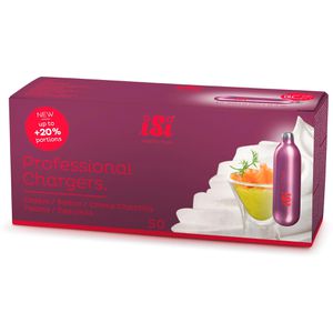 iSi Gaskartusche 0745 Sahnekapseln, N2O (100%), je 8,4 g, für Sahnespender, 50 Stück