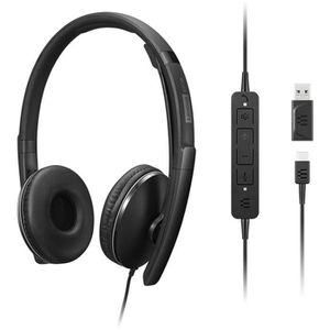 Headset Lenovo Wired Gen 2, MS Teams, Stereo
