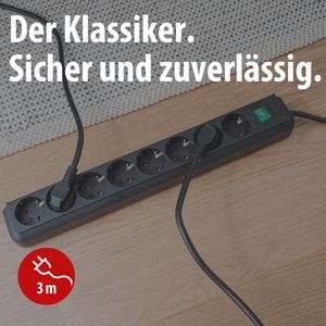 Produktbild für Steckdosenleiste Brennenstuhl Eco-Line, 3m Kabel