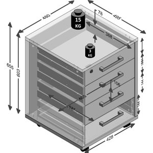 Produktbild für Rollcontainer FMD-Möbel Calvia 4, Holz