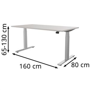 Produktbild für Schreibtisch fm-Büromöbel fouraction lichtgrau / silber