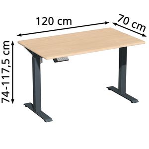 Produktbild für Schreibtisch Geramöbel Elevate Home, buche / anthrazit