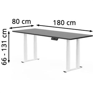 Produktbild für Schreibtisch FlexiSpot E7W Plus, schwarz / weiß