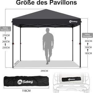 Produktbild für Pavillon Sekey GZ21, schwarz