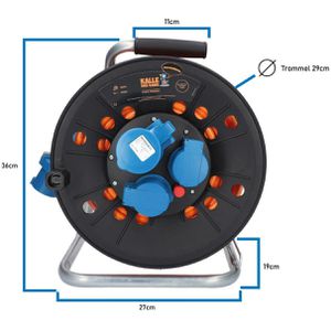 Produktbild für Kabeltrommel Kalle-das-Kabel Camping H07BQ-F, 25m