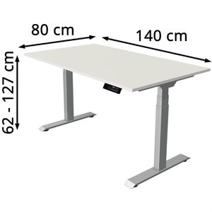 Produktbild für Schreibtisch Kerkmann Move 1 stable, weiß / silber
