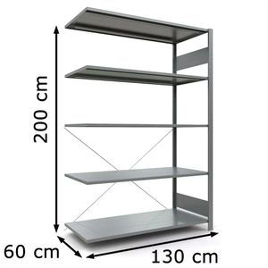 Produktbild für Anbauregal Schulte 12765-130, 5 Metallböden