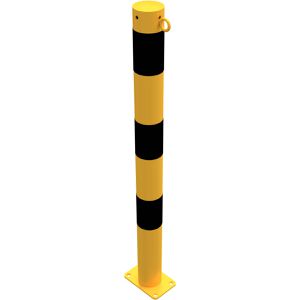 Produktbild für Absperrpfosten Schake 476PBG/1, 1 Öse, schwarz/gelb, Metall