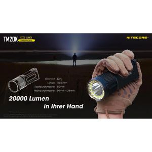 Produktbild für Taschenlampe Nitecore TM20K Tiny Monster aufladbar
