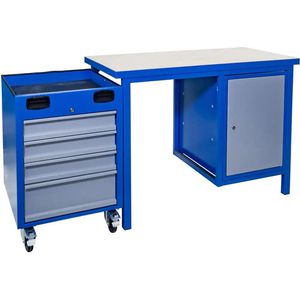 Produktbild für Werkbank Güde P 1200 SLT Multi, 40932, blau, mit Rollen