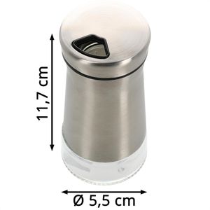 Produktbild für Gewürzgläser Zeller 19630, aus Glas, Edelstahlmantel &amp; -deckel