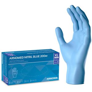 Einmalhandschuhe Arnomed Nitril Blue, blau, 200 Stück