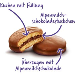 Produktbild für Kuchen Milka Choc &amp; Choc, mit Creme, Schokostückchen &amp; Glasur