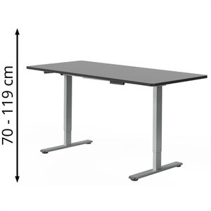Produktbild für Schreibtisch FlexiSpot E1S Pro, schwarz / grau