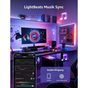 Produktbild für LED-Streifen Lepro S1 Smart KI, dimmbar, weiß + RGB