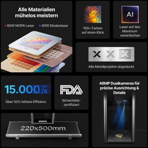 Produktbild für Graviermaschine xTool F2 Ultra Dual-Laser, 220 x 220mm