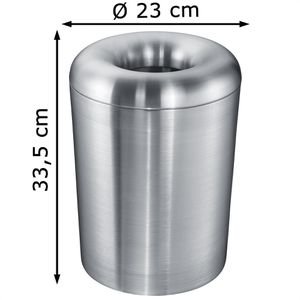 Produktbild für Papierkorb ZWINGO Z1210301, silber