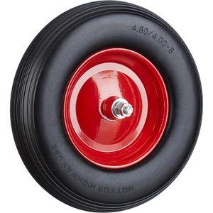 Schubkarrenrad Relaxdays 4.80/4.00-8, pannensicher Vollgummi