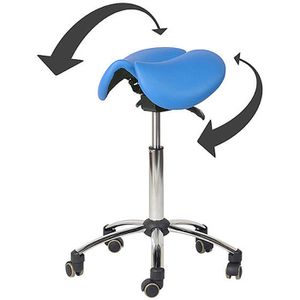 Produktbild für Drehhocker Teqler T135364BL, mit Sattelsitz