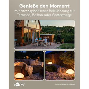 Produktbild für Wegeleuchte Goobay 80205, Kunststoff, weiß