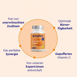 Produktbild für Vitamin-C gloryfeel gepuffert, 180 Kapseln