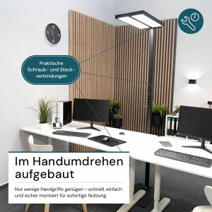 Produktbild für Stehlampe Luxula LX700194, LED, schwarz, 202 cm
