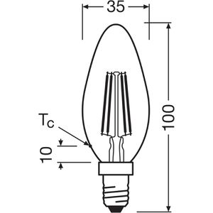 Produktbild für LED-Lampe OSRAM Efficiency Class A, E14
