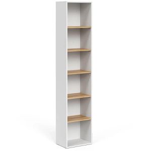 Produktbild für Badregal Vicco Viktor Hochregal, Holz, weiß / artisan eiche