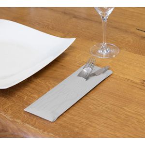 Produktbild für Bestecktaschen Papstar 81012, grau