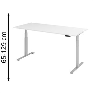 Schreibtisch Böttcher-AG Base Lite, weiß / silber