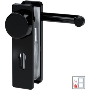 Drückergarnitur BASI 7522-0100, eckig, schwarz