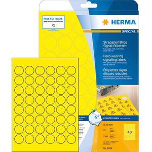 Folienetiketten Herma 8034 Signal, gelb matt