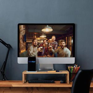 Produktbild für Monitorständer Relaxdays 10039873, Bambus