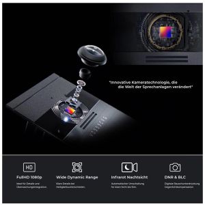 Produktbild für Türsprechanlage Metzler VDM10 2.0 anthrazit, 2 Monitore, LAN