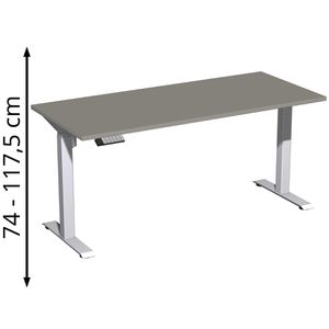 Produktbild für Schreibtisch Geramöbel Elevate Home, onyx / silber