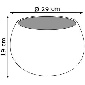 Produktbild für Übertopf Prosperplast Splofy Bowl, anthrazit, Ø 29 x 19 cm