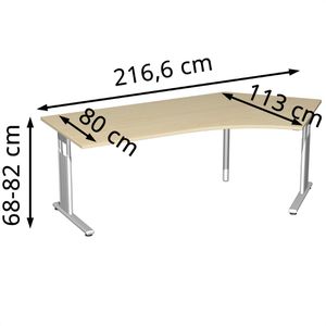 Produktbild für Schreibtisch Geramöbel Flex S-617316-AS, ahorn