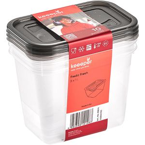 Produktbild für Frischhaltedose Keeeper fredo fresh grau, aus Kunststoff