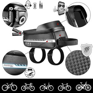 Produktbild für Fahrrad-Rahmentasche Monzana 108790, schwarz, 0,85 Liter