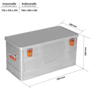 Produktbild für Alubox ALUBOX-Alukiste Economy B90, 92 Liter