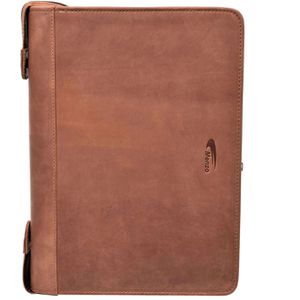 Produktbild für Schreibmappe Menzo MB24, Roma, braun, Echt Leder
