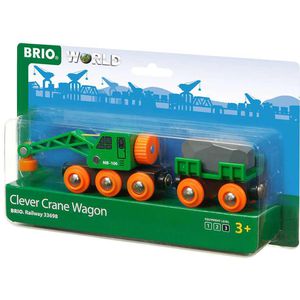 Produktbild für Spielzeugeisenbahn BRIO 33698 Grüner Kranwagen