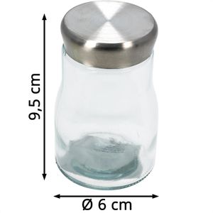 Produktbild für Gewürzgläser Zeller 19894, aus Glas, mit Edelstahldeckel