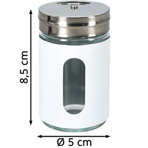 Produktbild für Gewürzgläser Zeller 19793, aus Glas mit Metallmantel &amp; -deckel