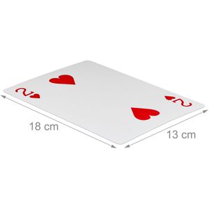 Produktbild für Kartenspiel Relaxdays 10023627, Jumbo Pokerkarten