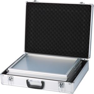 Produktbild für Prospekthalter Böttcher-AG mit Koffer, silber