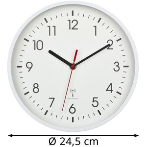 Produktbild für Wanduhr TFA 60.3550.02, Kunststoff, analog, Funkuhr